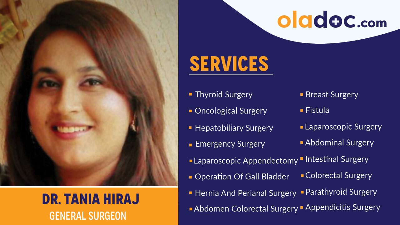 Services  provided by Dr. Tania Hiraj